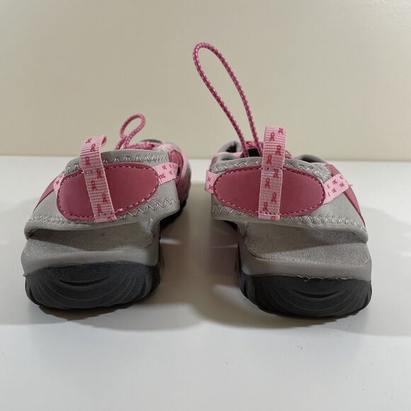 Women's Sports Hiking Walking Sandals Size 6 Breast Cancer Awareness Pink/Gray - Picture 9 of 16